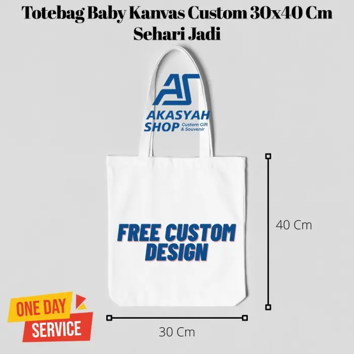 Tote bag Custom Bahan Kanvas/Blacu Free Desain Warna Berkualitas PO 1