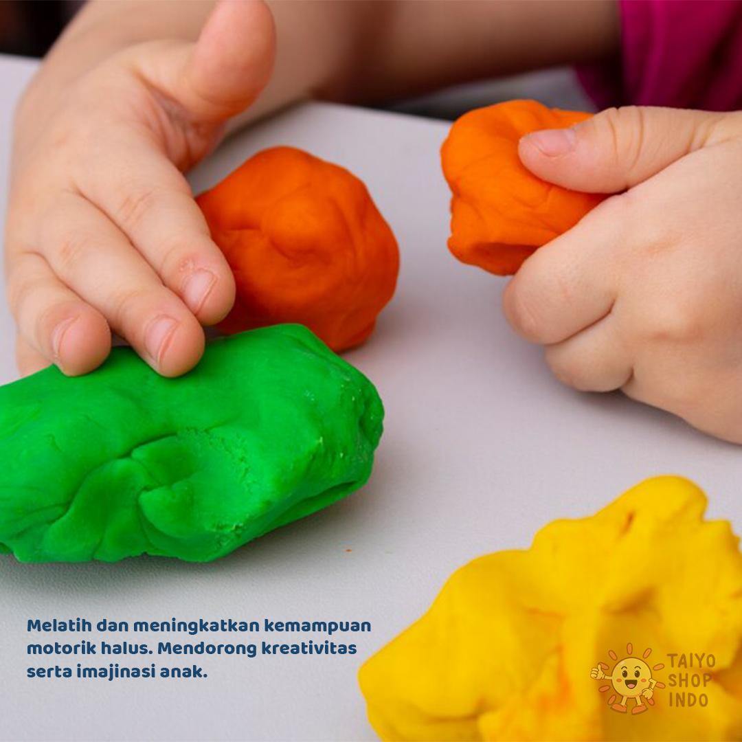 Mainan Anak Jadul Lilin Malam Plastisin DIY Merk Bola Edukasi Sensory Motorik Alat Belajar art  toys