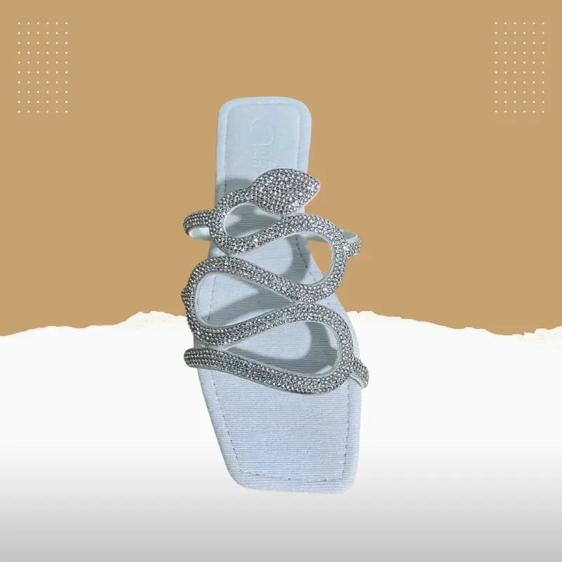 Dép Lê Nữ Mũi Vuông, Quai Đá Rắn, Dế Chống Trơn Trượt DéP GiàY anh88Shoes Hoa Quai Hậu 4