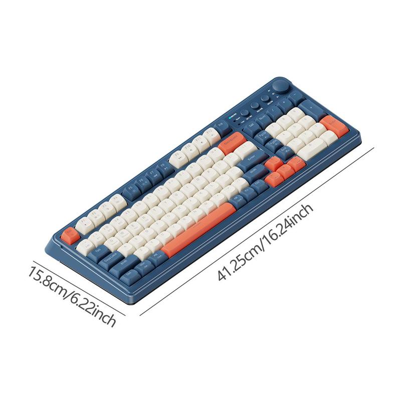 Product Introduction of LINGBAO LB-K01 Wireless Keyboard, Rechargeable 99 Key Mechanical Feel Keyboard with RGB Backlight, Multifunctional Keyboard for Laptop Desktop Game Office 1
