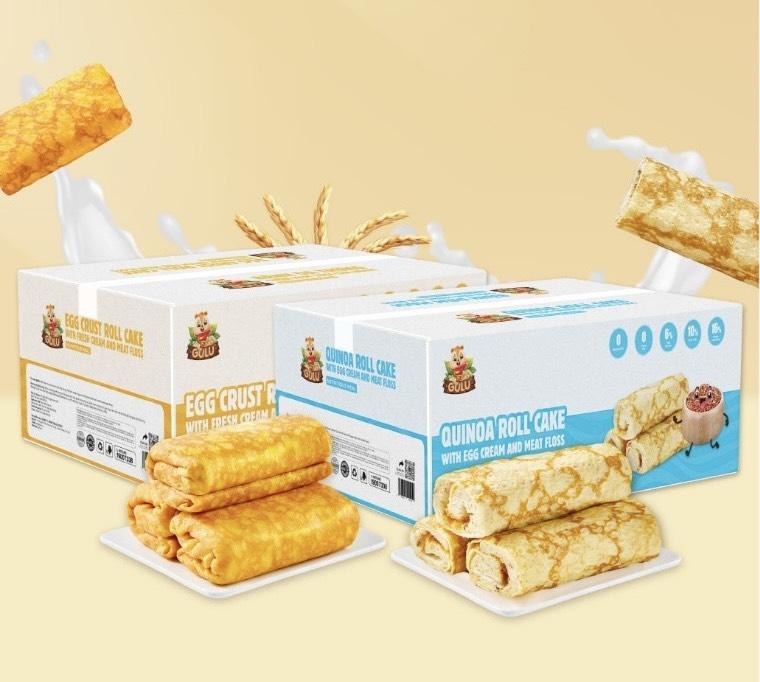 K74_Combo 2 Hộp Bánh Cuộn Dinh Dưỡng Gulu Foods Snack Ăn Vặt