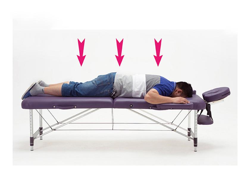 Giường Massage gấp gọn chân hợp kim 7