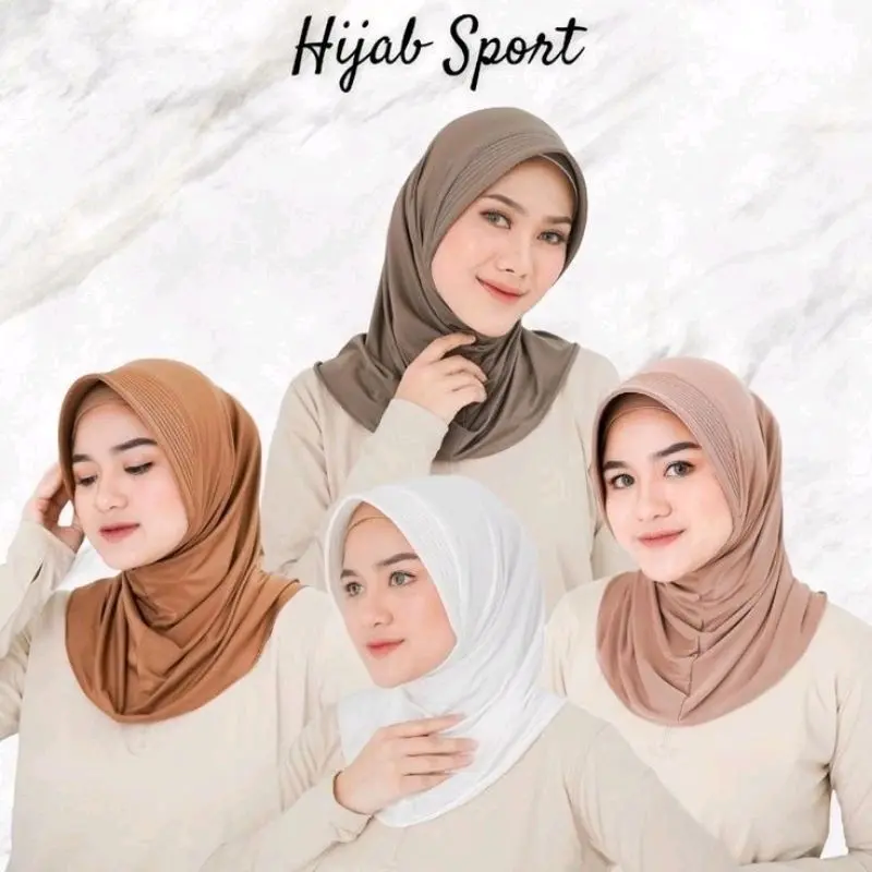 JILBAB INSTAN BERGO SPORT JERSEY | HIJAB INSTAN BERGO SPORT UK S Standar Muslim Kerudung Sekolah segi  empat