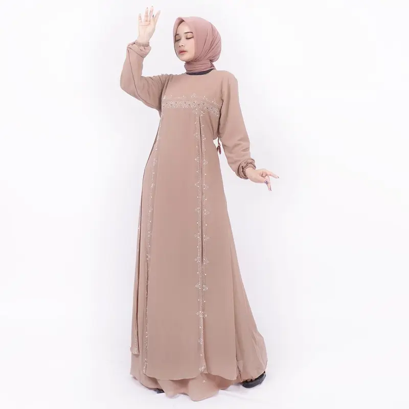 GAMIS PAYET SAMPING KIRI KANAN /GAMIS PESTA /GAMIS CERUTY BABYDOLL TERBARU / GAMIS MALAYSIA DEVORA Polos 1
