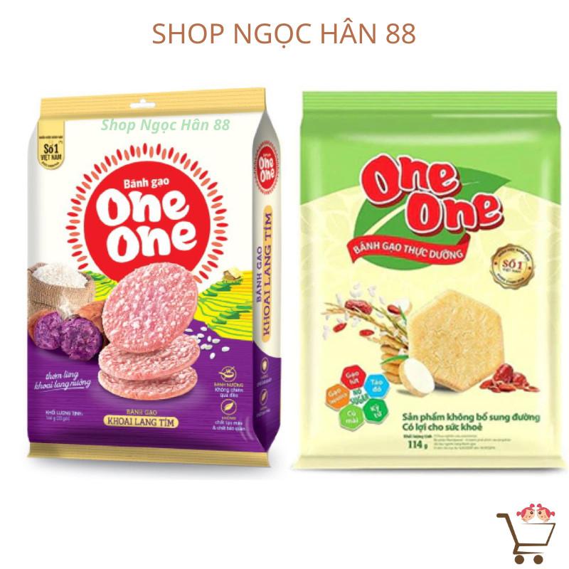  Bánh Gạo Khoai Lang Tím   Thực Dưỡng One One  Gói 166g 114g  