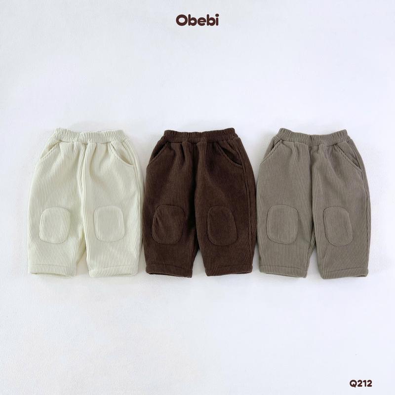 Q212 Quần Nhung Tăm Lót Lông Thời Trang Thu Đông Ấm Áp Cho Bé Obebi