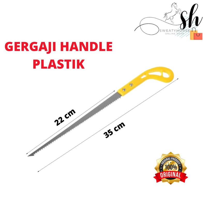 Gergaji Kayu Mini Bonsai Handle Plastik Kuning Gergaji Kecil Lancip Perkakas Mata Pisau (22cm x30cm) 2