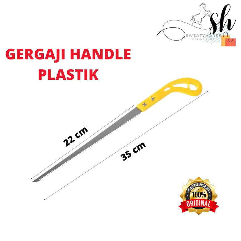 Gergaji Kayu Mini Bonsai Handle Plastik Kuning Gergaji Kecil Lancip Perkakas Mata Pisau (22cm x30cm) 2