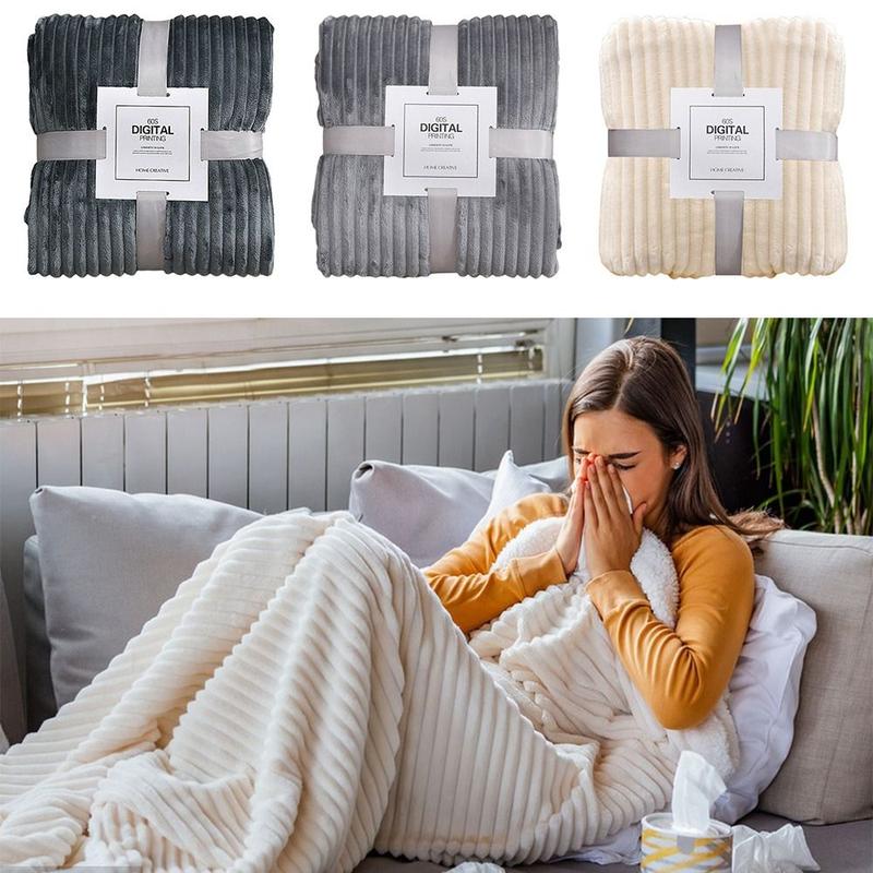 New Double Sided Warm Blanket Warm Skin-Friendly Conditioning Quilt Breathable Ultra Soft Throw Blanket Home Office 1
