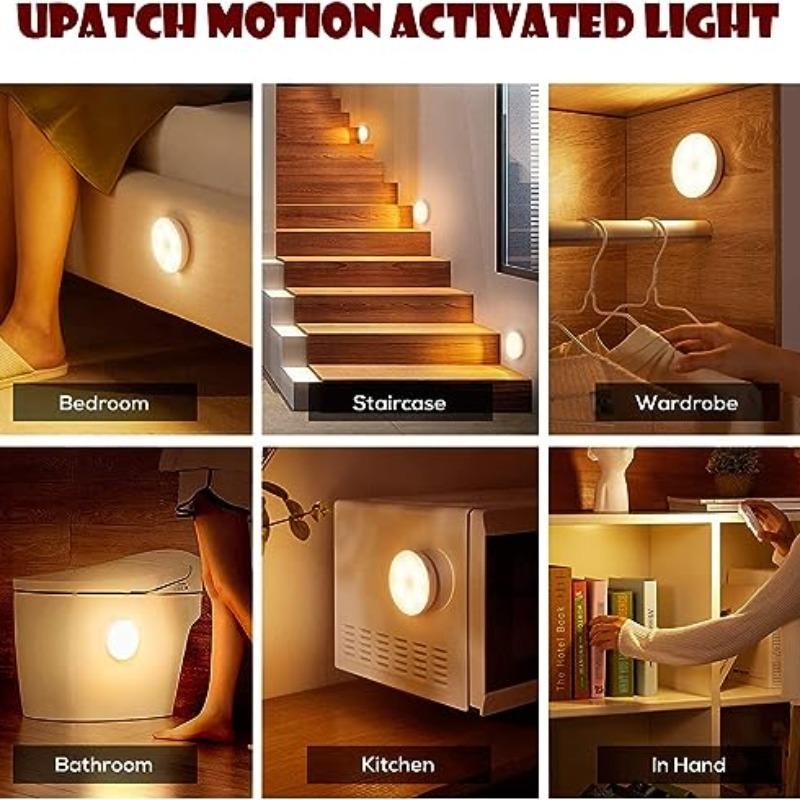 Motion-Sensor LED Wall Light, Outdoor Waterproof Wall Sconce Lamp, Intelligent Induction Light, Wall Lamp for Home Bedroom Kitchen Decoration, Gadgets for The Home, Indoor Lighting, Back to School Supplies 6