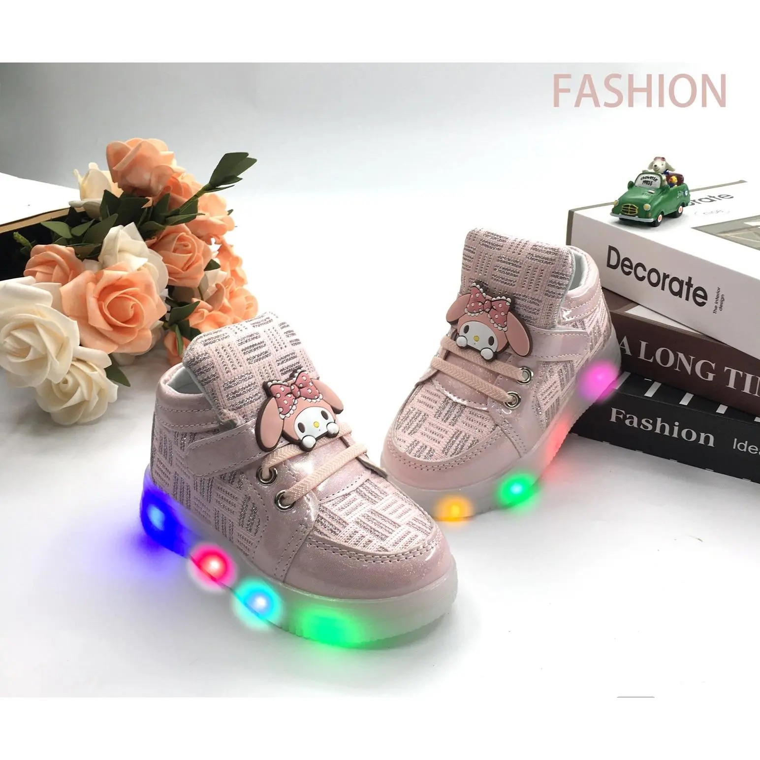 5s Children's High-Top Light Shoes Kulomi Cute Children's Light Shoes Melody Fashionable Children's Light Shoes Korean Casual Light Shoes Fashionable And Versatile Children's Casual High-Top Shoes#2826/2926 shoes  for