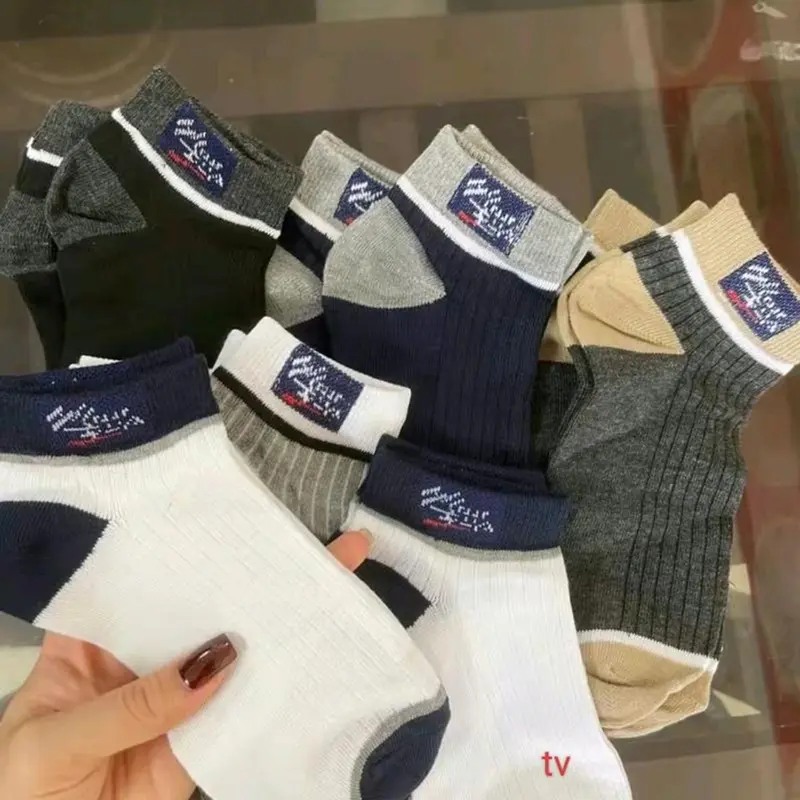 Set 10 Đôi Tất Nam Cổ Ngắn Phong Cách Thể Thao, Cotton Thoáng Khí,Thấm Hút Mồ Hôi Túi Zíp Tiện Lợi Menswear 3