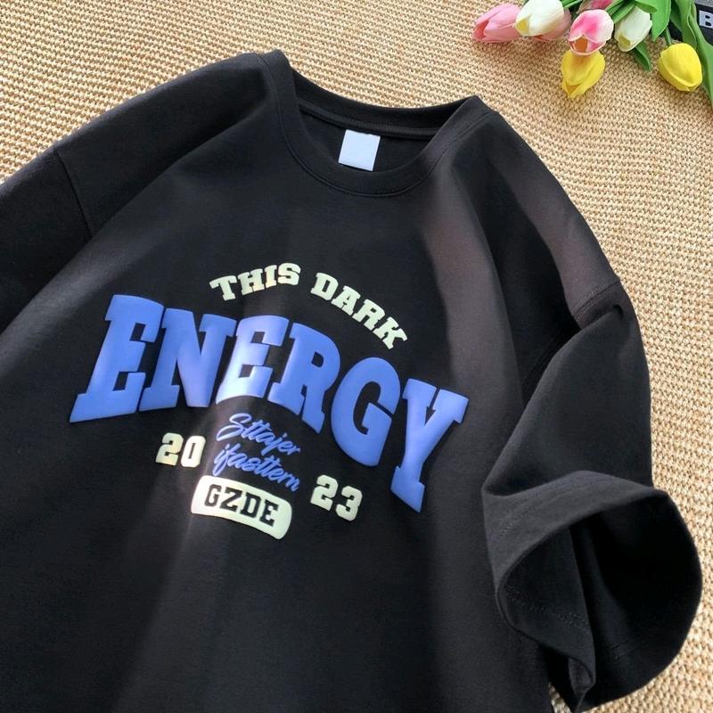 ÁO Thun ENERGY chữ in nổi tay lỡ phông to form rộng Unisex Nam Nữ, cổ tròn freesize, cotton giá rẻ basic dễ thương, đơn giản, kiểu ngầu Men ⊙☀#### màu trắng ngẫu nhiên ###☀ đẹp trai áo envios ❥★m★❥ ❥★ màu be  ★❥ aothun