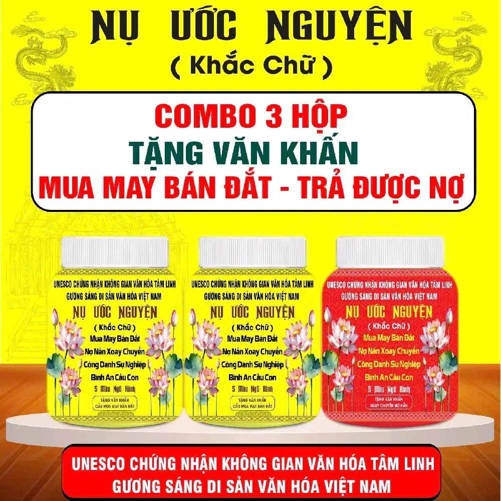 3h( (2v 1đ)NỤ ƯỚC NGUYỆN 4 MẶT _ 1 HỘP CÓ 30 NỤ