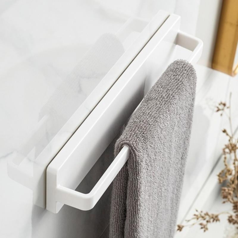 Practical No Trace Wall Mounted Towel Rack Waterproof Plasti - TikTok ...