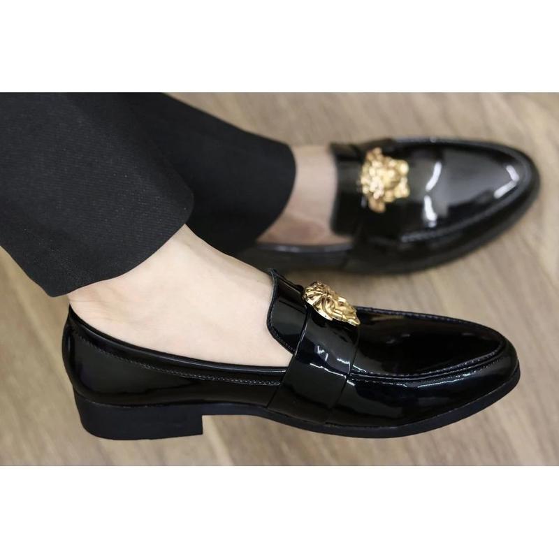 Giày Lười Da Nam Cao Cấp VS, Đế Khâu Cao Su, Da PU, Phong Cách Hàn Quốc - Shoes Đế Bằng 2