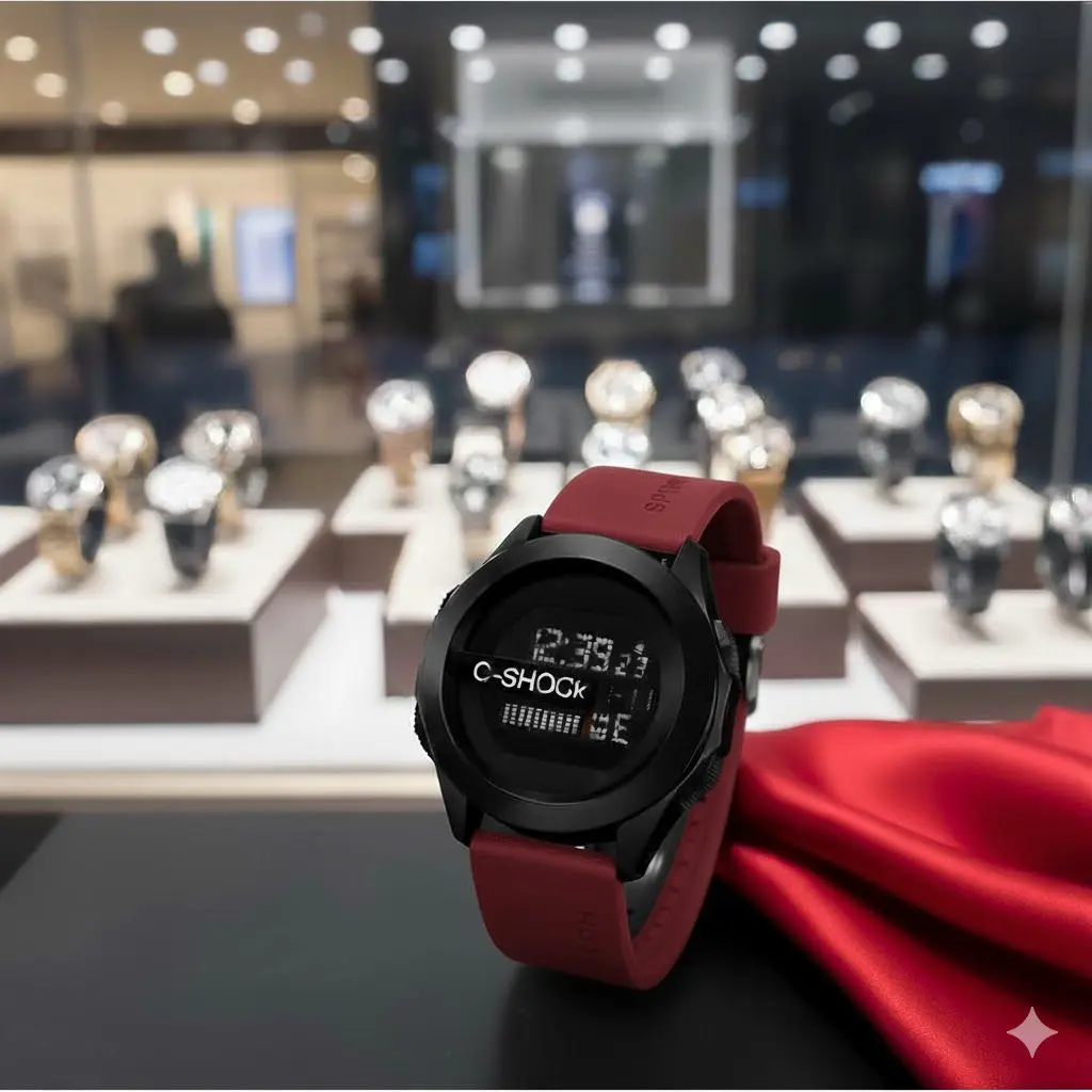 Relógio a Prova D 'Água Digital C-SHOCK Unissex De Pulso Esportivo Moda Premium Pulseira Ante Derrapante Homem Mulher - imagem 6