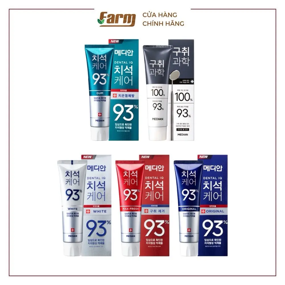 Kem Đánh Răng Median 93% và Median 100% Trọng Lượng 120g