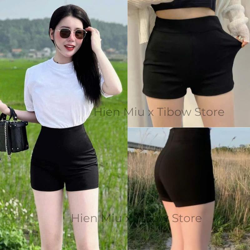 HMS032 COMBO 3 QUẦN ĐÙI BIKER NỮ CẠP CAO CHẤT COTTON DÀY DẶN CO GIÃN ÔM BODY QUẦN SHORT NỮ THỂ THAO TẬP THỂ DỤC TẬP GYM QUẦN LEGGING ĐÙI NỮ Women Pants