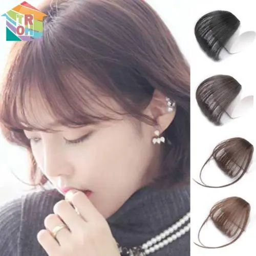 Tóc Giả Hợp Xu hướng Tóc Mái Mini Xuyên Thấu Tóc Nối Như Thật Không để lại dấu vết, với Kẹp Tóc Mái, Phụ Kiện, 2024 0