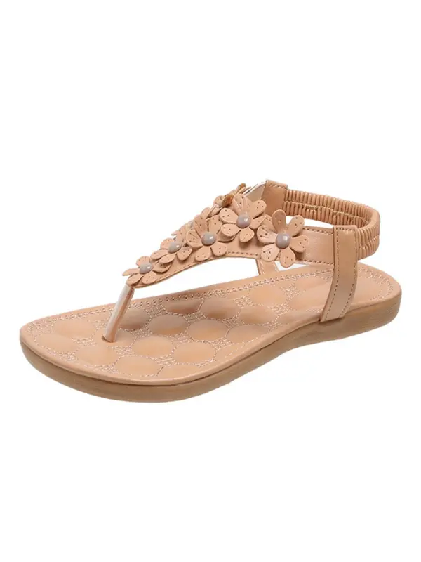 Women's Fashionable Flower Decorated Slip on Sandals, Casual Comfortable Lightweight Sandals for Summer, All-match Commuter Shoes for Work & Daily Wear 6