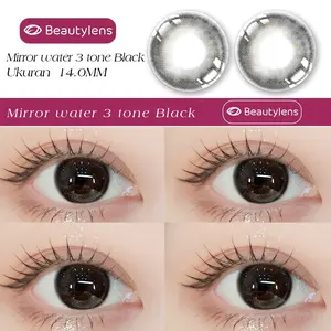 Beautylens Softlens Mirror Water 3 Tone Black 14.0MM Lensa Kontak 6 Bulan Non-Medis