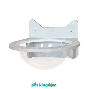 Pet Kingdom 40X42X23 cm Tempat Tidur Kucing Dinding 805 - Abu-Abu Penyangga Kucing Tempat Istirahat Dekorasi Gantung Aksesori Peliharaan