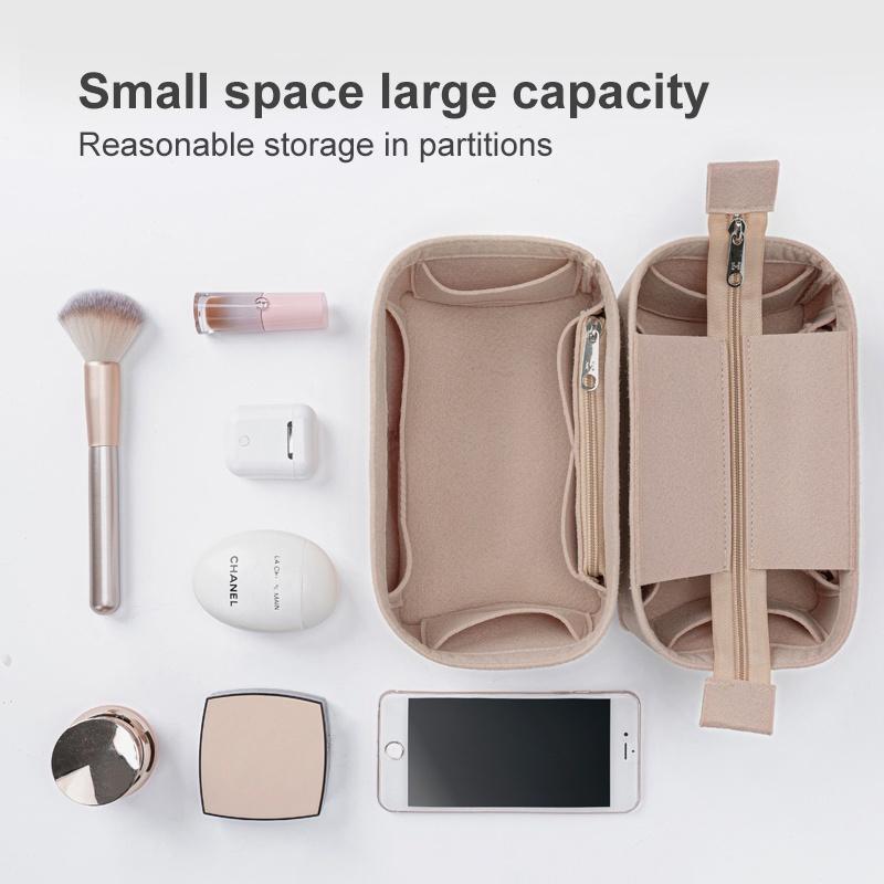 Product Introduction of Felt inner bag bag in bag suitable BELLA Bucket Bag Purse Organizer Insert Makeup Bag With Zipper Luxury Women's Purses Handbag Bucket Shaper 25
