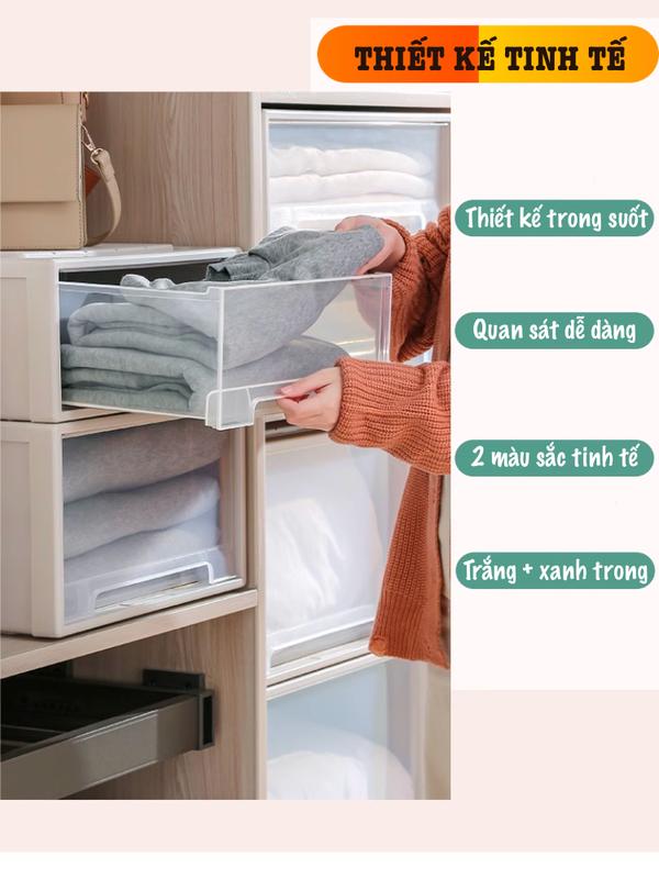Hộp đựng đồ đa năng X-8016. Hộp đựng quần áo và đồ dùng có ngăn kéo 6
