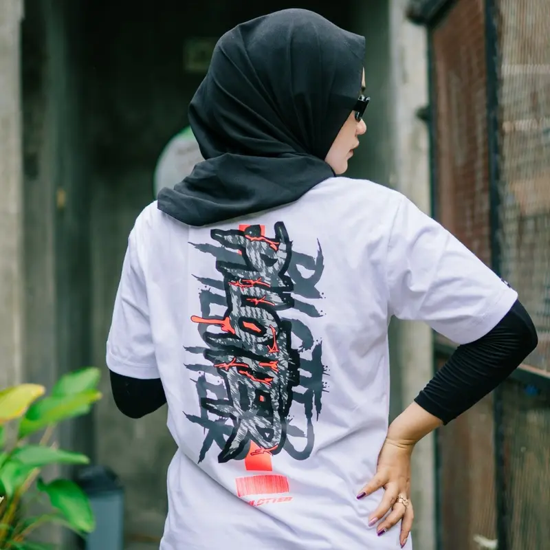 KAOS PILOTTER ZOMBIE ORIGINAL FREE STICKER PUTIH 1