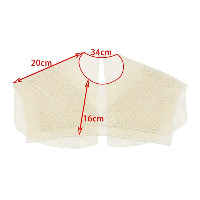 New Organza Embroidery Women's Lace Collar Fake Collar Lace Up Shawl Dingzhu Shawl Collar Dress Blouse Decor 2