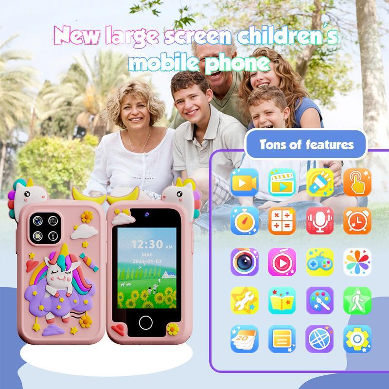 Product Introduction of Cartoon Dinosaur Design Electronic Toy, Portable Intelligent Multifunctional Mini Phone with Storage Bag, Educational Toy for Boys & Girls 8