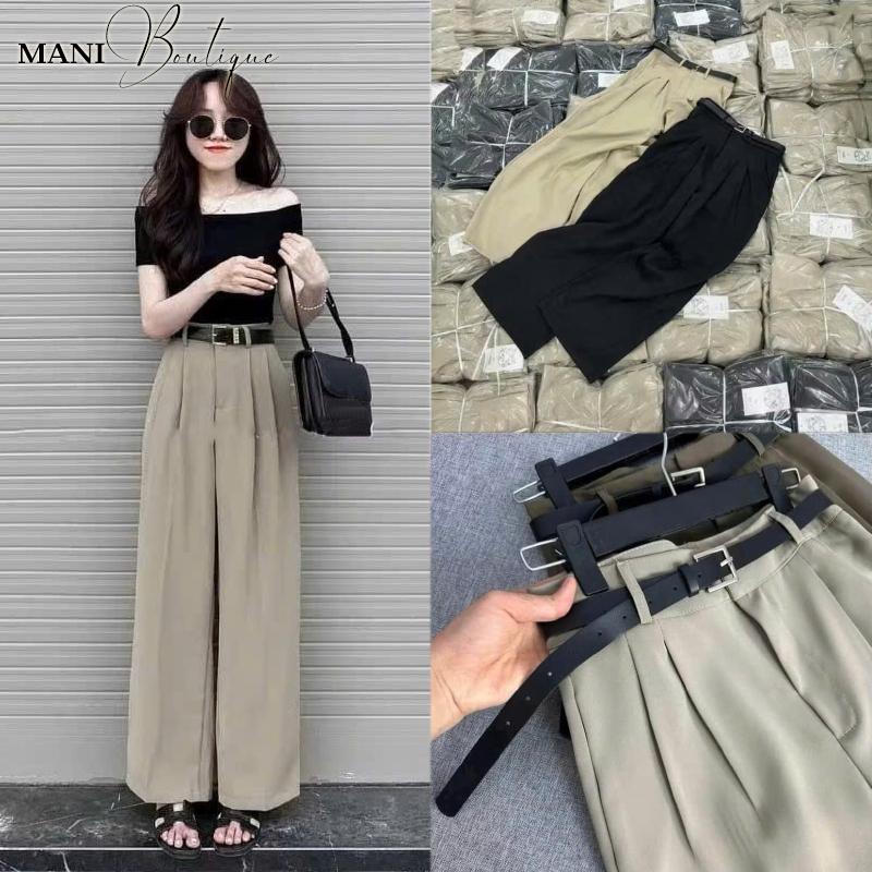 Quần Tây Ống Suông Dành Cho Nấm Lùn Dưới 1m55 Lưng Cao Tôn Dáng Dài 90cm - Mani Boutique