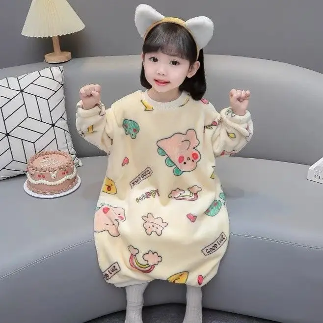 Túi Ngủ Trẻ Em Bé Chất Liệu Lông Cừu San Hô, Thích Hợp Cho Mùa Thu Và Mùa Đông, Chăn Chống Đá Cho Trẻ Em, Lót Lông Cừu vải nỉ, Ấm Áp, Thích Hợp Cho Bé Mặc Nhà, Váy Ngủ, Mùa Đông Nhộng Chũn 8