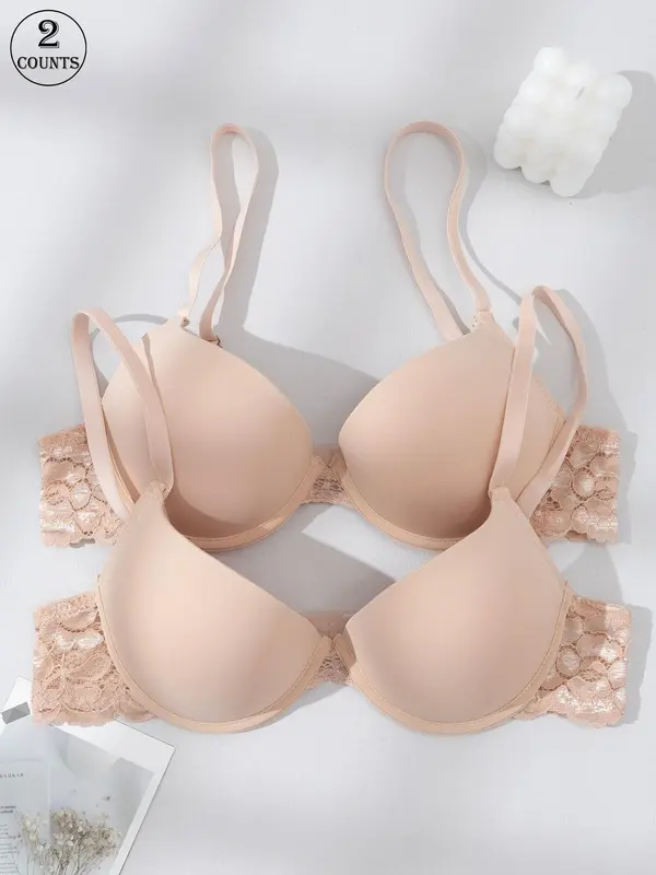Women's Solid Color Push Up Bra, Comfortable Breathable Underwire Bra, Lingerie Top for Women, Bra Sets 5