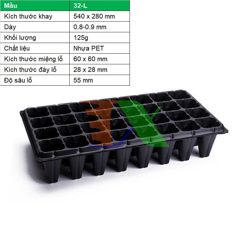 Bộ 5 Khay nhựa ươm cây, Vỉ ươm hạt giống, Khay nhựa PET ươm hạt rau hoa