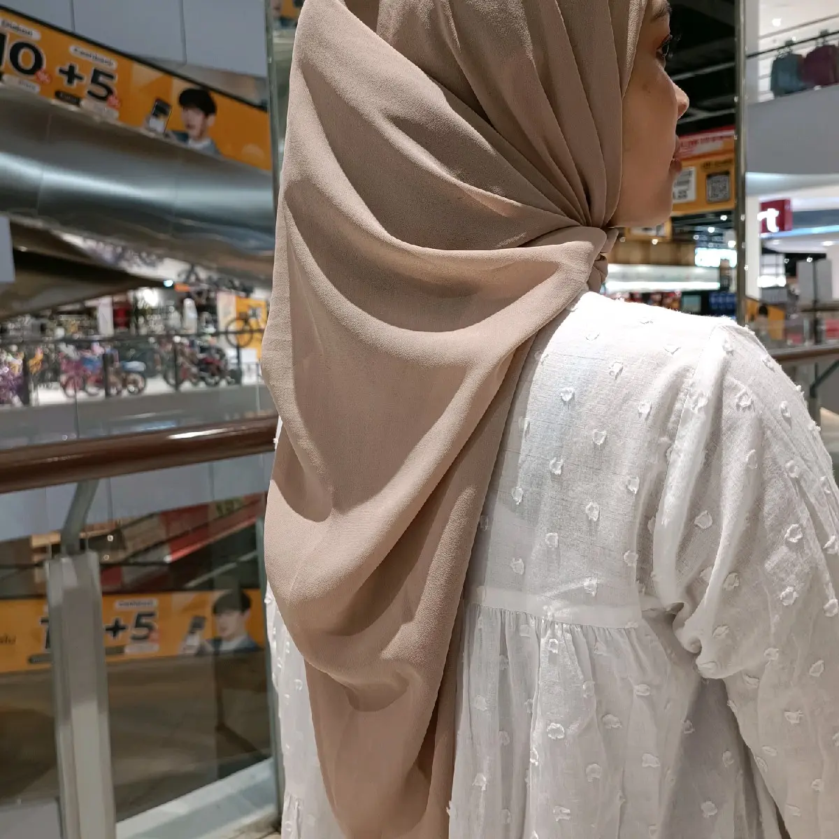 Pashmina oval ceruty baby doll  Jilbab Muslim Ceruti Kerudung Syal