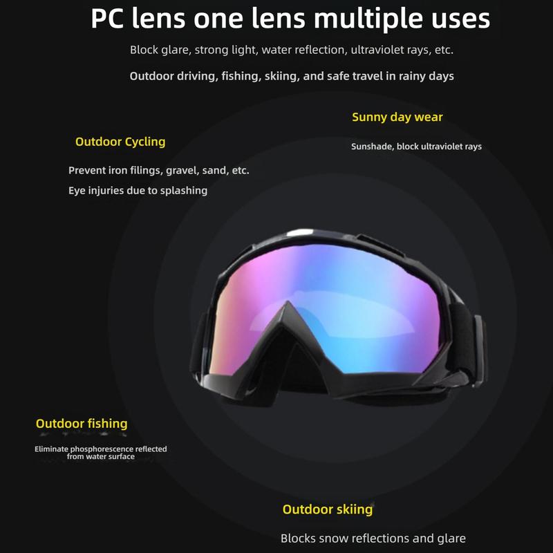 Windproof & Dustproof Sports Goggles, UV Protection Facial Mask, Multi-use Outdoor Accessories, Suitable for Skiing, Mountaineering, Cycling, Fishing 3