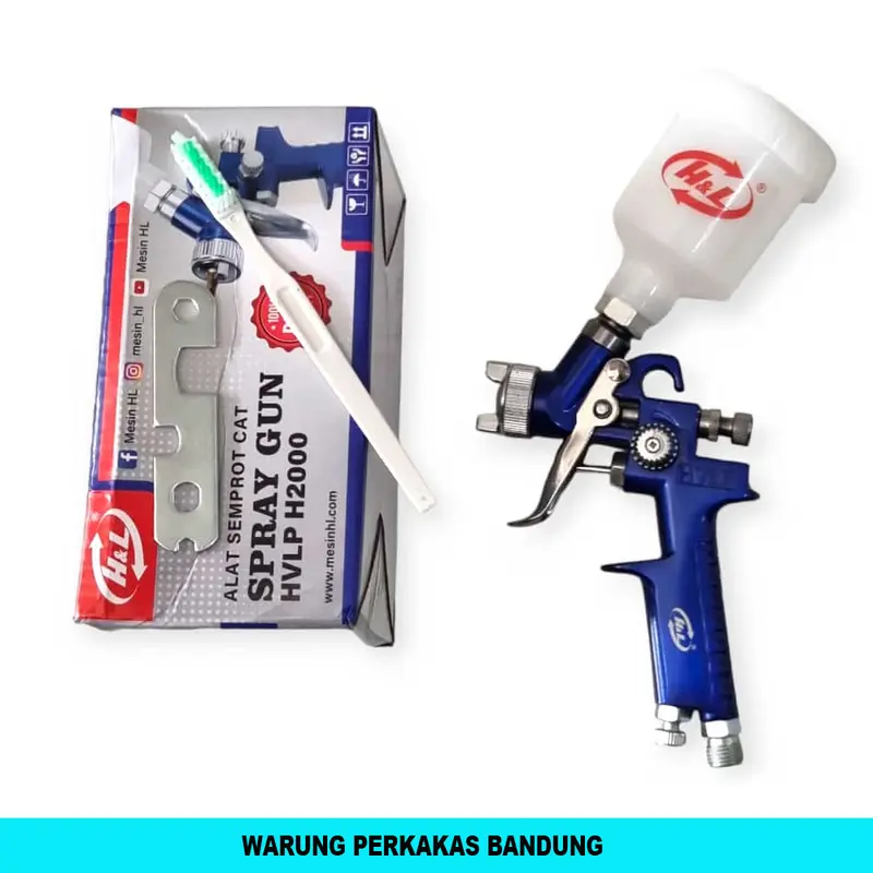 Spray Gun HVLP H2000 Tabung Atas 100mL 0.8 mm Alat Semprot Cat 1