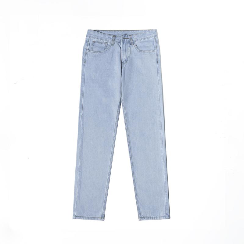 Quần Bò Jean Cao Cấp Nam Ống Suông Đứng Baggy Màu Xanh Nhạt/Xanh Đậm Vải Bò Jeans Xuất Xịn C1 Tại HT Store Menswear Pants quanjean nam 5