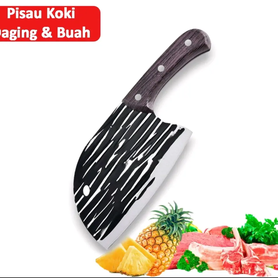 pisau Koki Super Tajam JAPANESE SUPER KNIFE Stainless Steel pisau daging super tajam Ikan Knife Fish Dapur pisau baja Kitchenware Wood