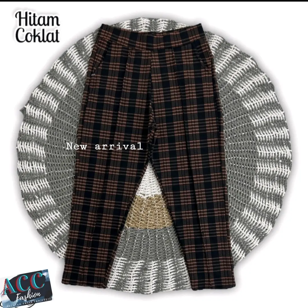 CELANA PANJANG JUMBO BB 100 WANITA CELANA KOTAK KOTAK CEWEK BIG SIZE CELANA