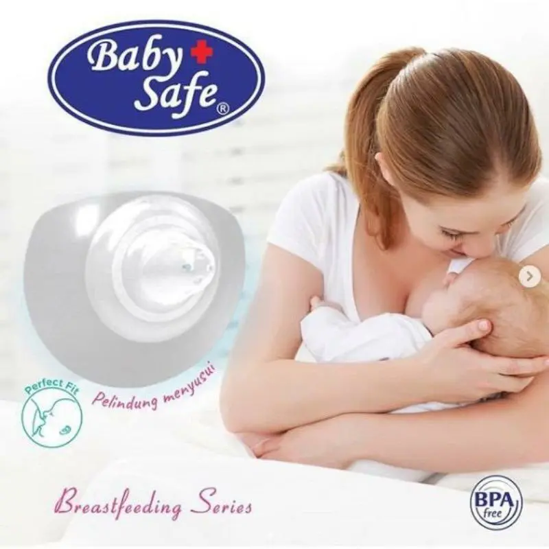 BABY SAFE BREAST NIPPLE SHIELD ISI 2 PCS BPM04 - Pelindung Puting Ibu Menyusui ASI