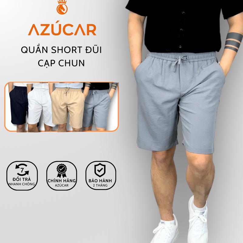 Quần Short Đũi Nam Cao Cấp AZÚCAR cạp chun, Mát mẻ, Lịch sự và cực kỳ thoải mái Menswear Quần Lửng Trắng quần  short quần _ combo  3 100k quần  kaki big size
