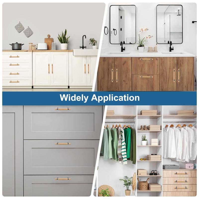 Wooden Drawer Handle with Screw, T-shaped Adjustable Wooden Drawer Handle, Double Hole Furniture Handle for Home Kitchen 4