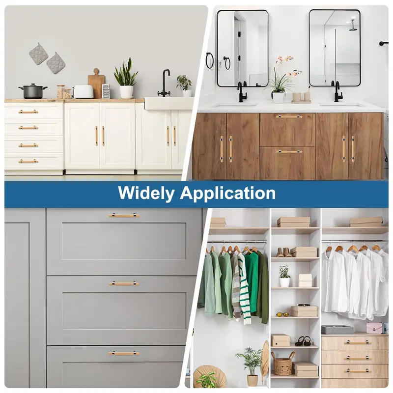 Wooden Drawer Handle with Screw, T-shaped Adjustable Wooden Drawer Handle, Double Hole Furniture Handle for Home Kitchen 4