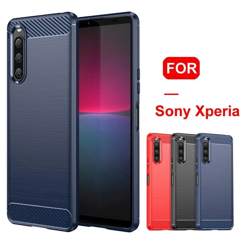 Ốp Sợi Carbon, Phong Cách Mới, Dành Cho Sony Xperia 1 5 10 Iii III Iv V Ace 2 3 Pro-i, Ốp Lưng Điện Thoại Chống Sốc, Dành Cho Sony 10 Iii 5 III 1 IV, Funda