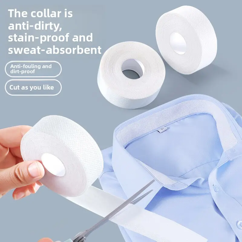 Disposable Sweat-Absorbing Collar Protector, Anti-Dirt Magic, Customizable Shirt Collar and Sleeve Invisible Sweat Patch