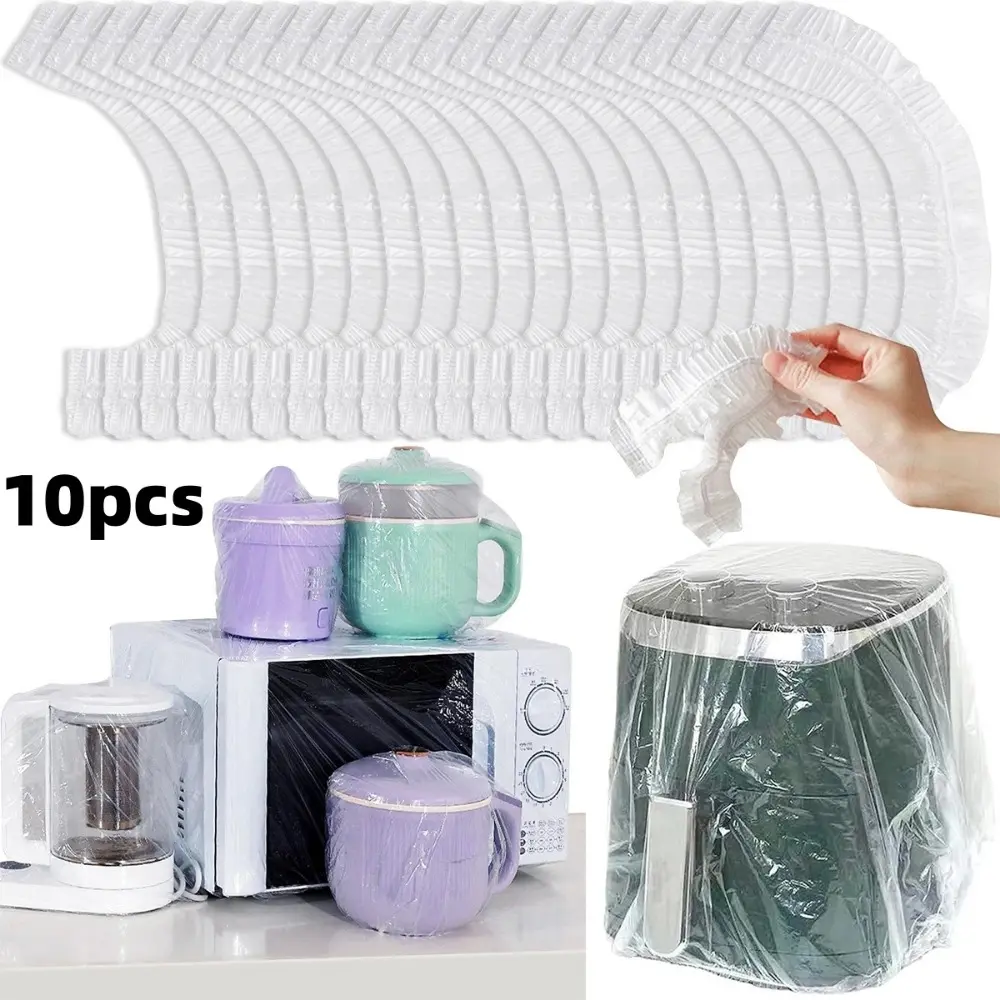 10pcs Disposable Dust Cover Household Appliances Fan Rice Cooker Microwave Oven Universal Transparent Dustproof Cover