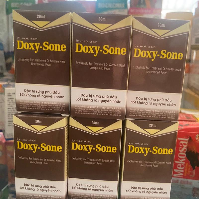 DOXY-SONE chai 20ml và 100ml đặc trị sưng phù đầu, sốt không rỏ nguyên nhân 4